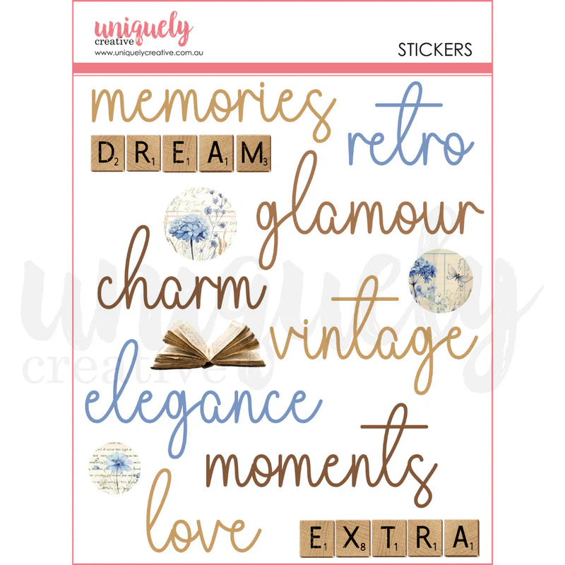Uniquely Creative - Vintage Chronicles Puffy Stickers