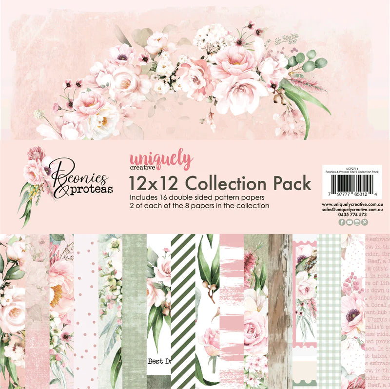 Uniquely Creative - 12x12 Collection Pack - Peonies and Proteas