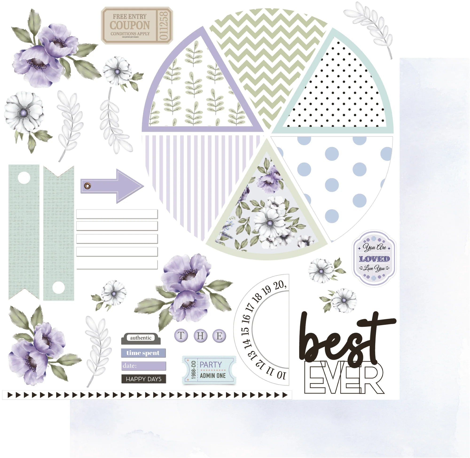 Uniquely Creative - Collection Wisteria Lane - Best Ever - Page on a Page Paper