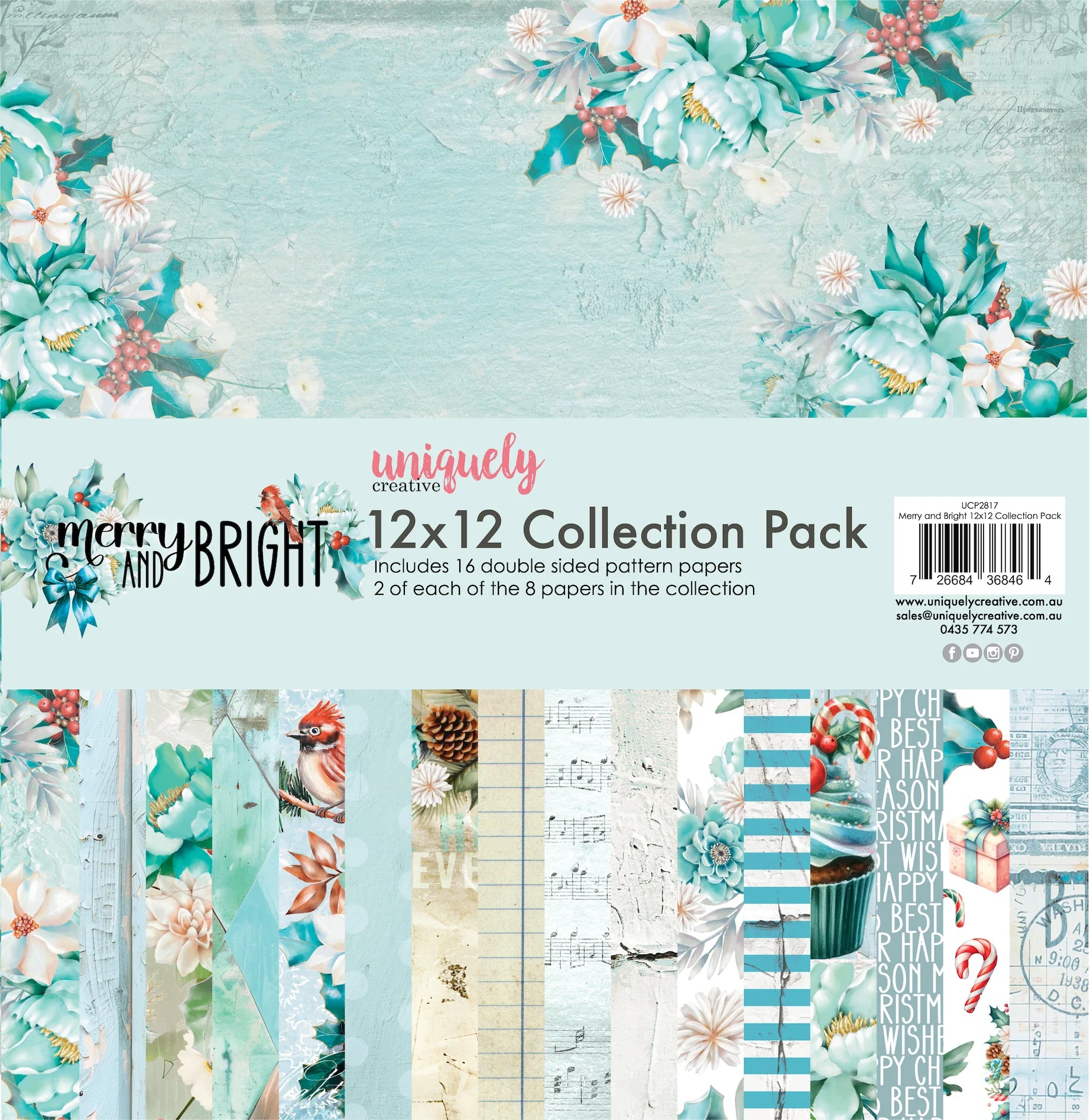 Uniquely Creative - 12x12 Collection Pack - Merry and Bright