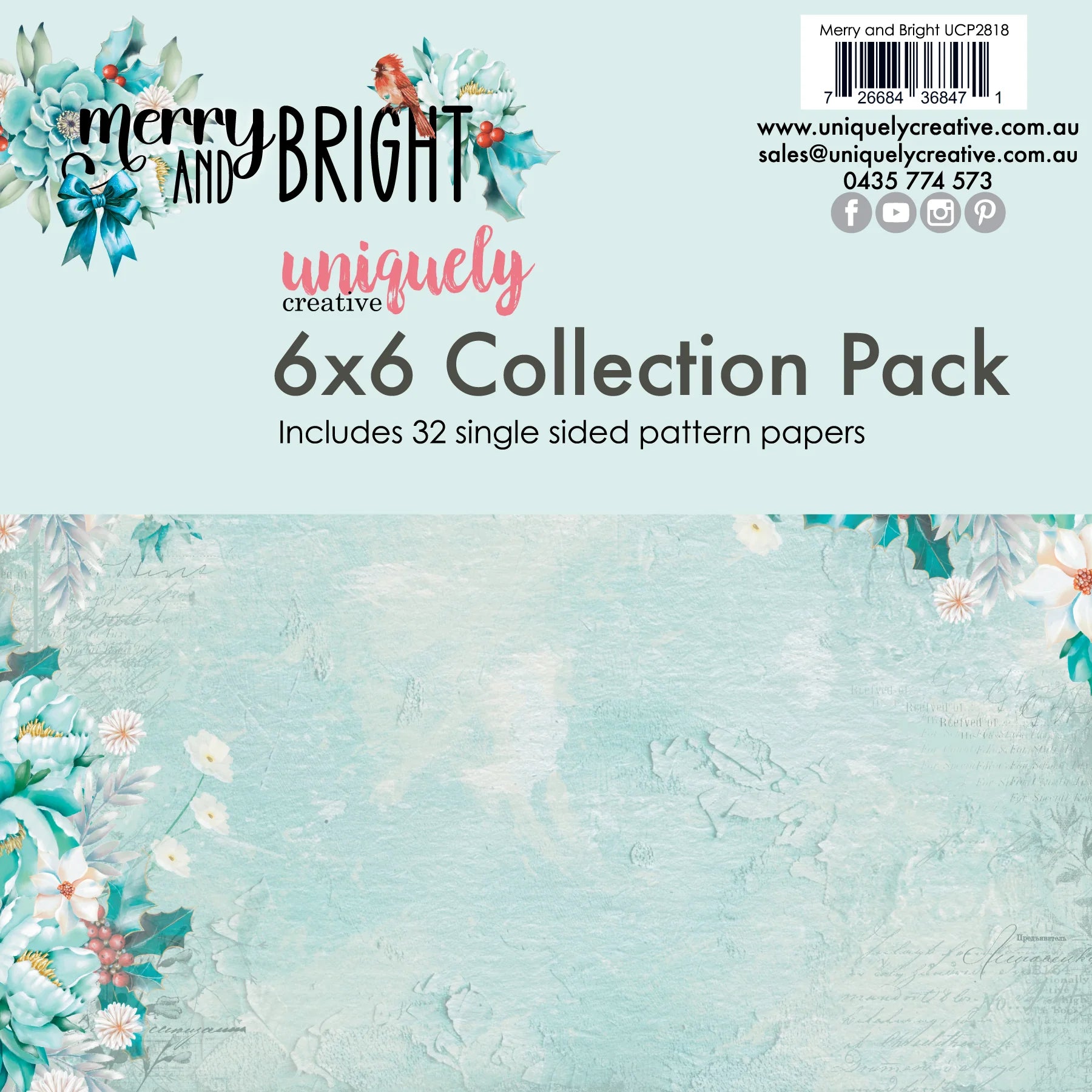 Uniquely Creative - 6x6 Collection Pack - Merry and Bright