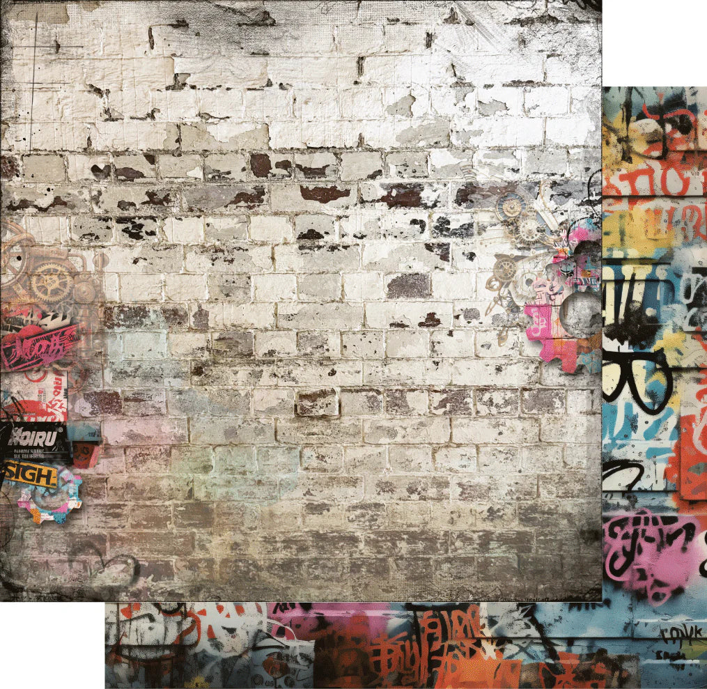 Uniquely Creative - Collection Steampunk Graffiti - Alleyway Paper