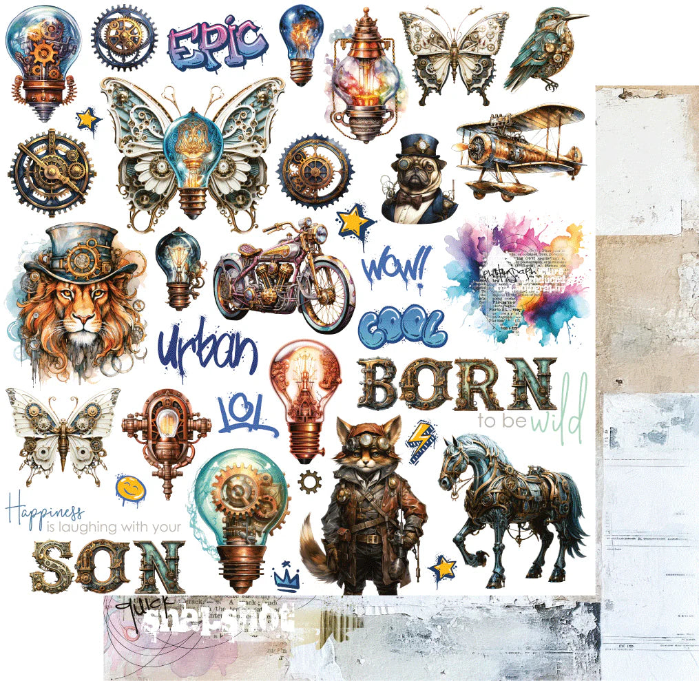 Uniquely Creative - Collection Steampunk Graffiti - Urban Paper