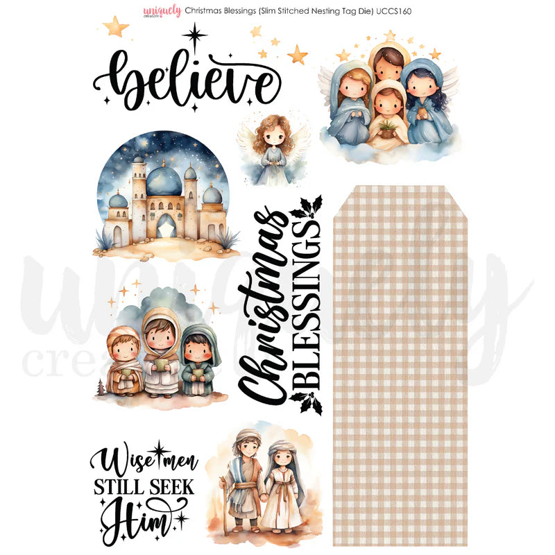 Uniquely Creative - Cut-A-Part Sheet - Christmas Blessings