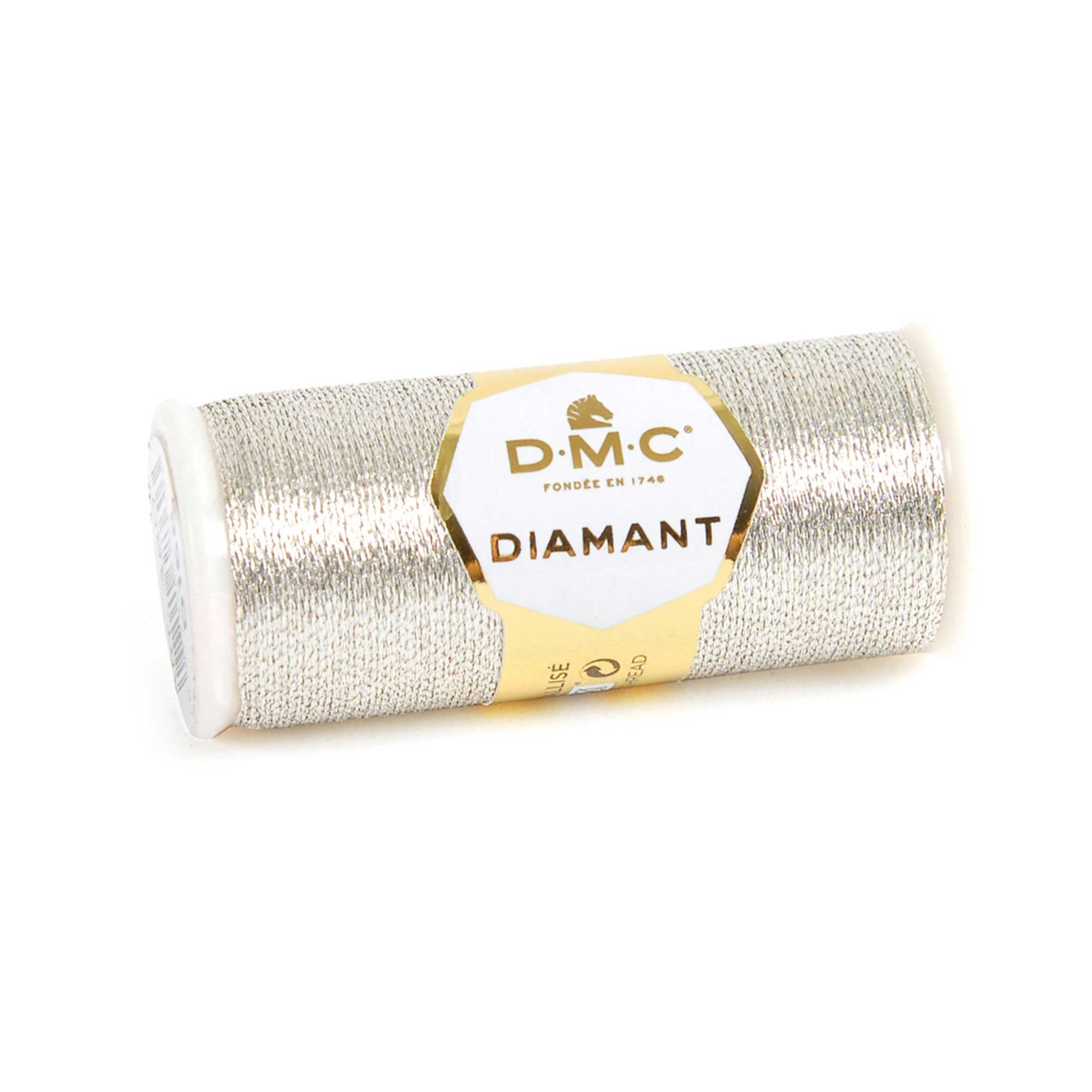 DMC Diamant Embroidery Thread 35m Spool - D168 Light Silver