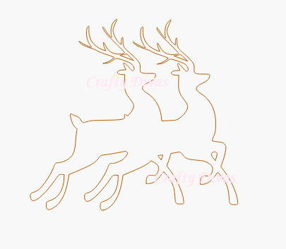 Chipboard Shapes - Reindeers 1