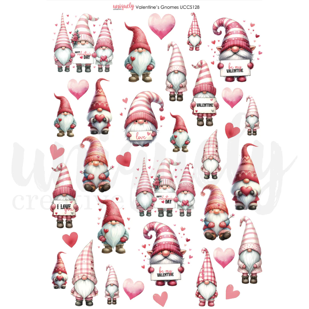 Uniquely Creative - Cut-A-Part Sheet - Valentine's Gnomes