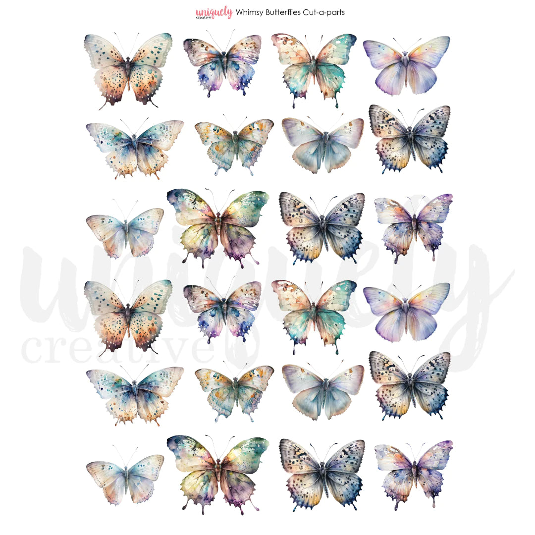 Uniquely Creative - Cut-a-parts Sheet - Whimsy Butterflies