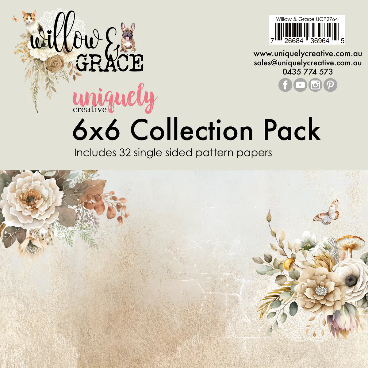 Uniquely Creative - 6x6 Collection Pack - Willow & Grace