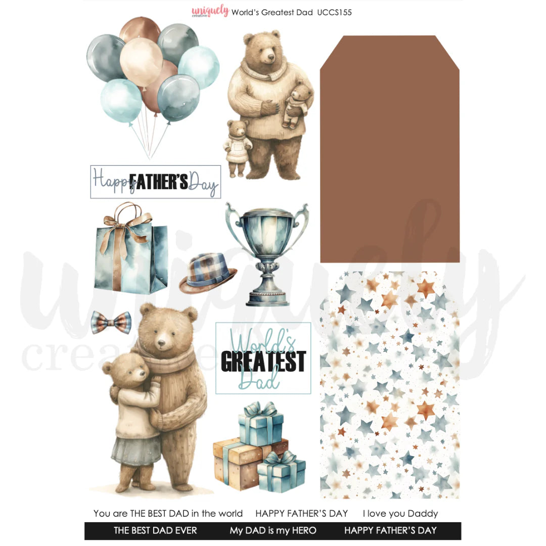 Uniquely Creative - Cut-A-Part Sheet - World's Greatest Dad