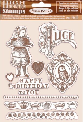 Stamperia Cling Rubber Stamp - Happy Birthday Alice