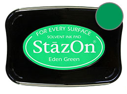 StazOn Solvent Ink Pad - Eden Green