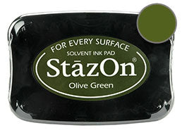 StazOn Solvent Ink Pad - Olive Green