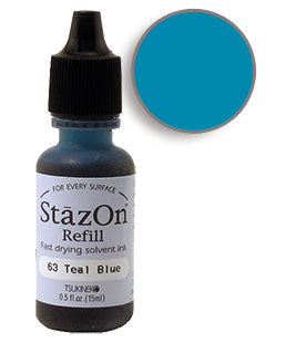 StazOn Solvent Ink - Refill - Teal Blue