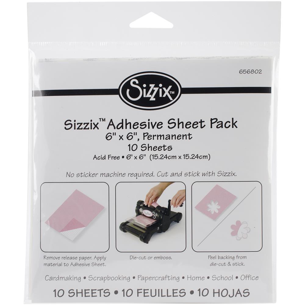 Sizzix Adhesive Sheets 6X6-inch - Permanent