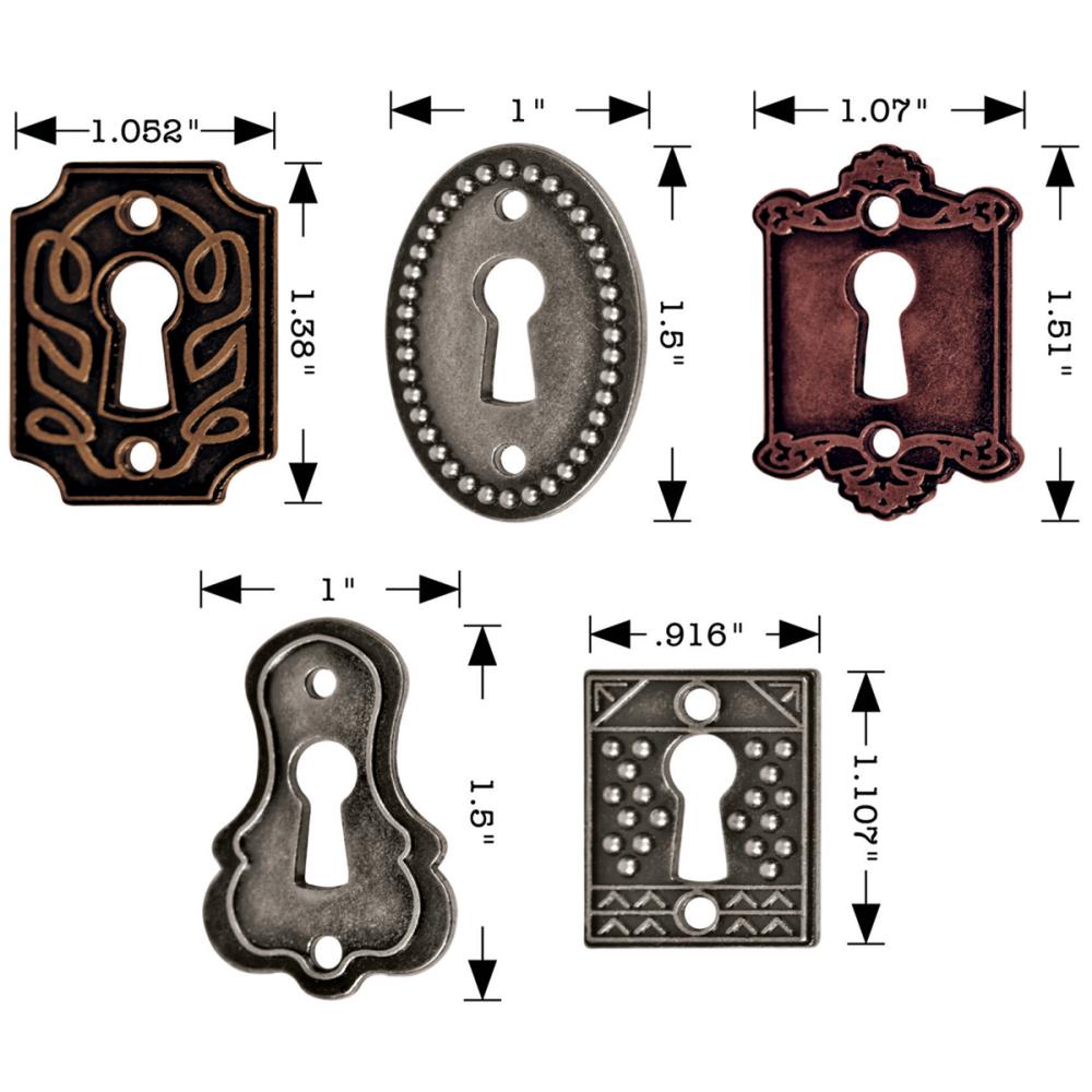 Idea-Ology Metal Keyholes W/Brads