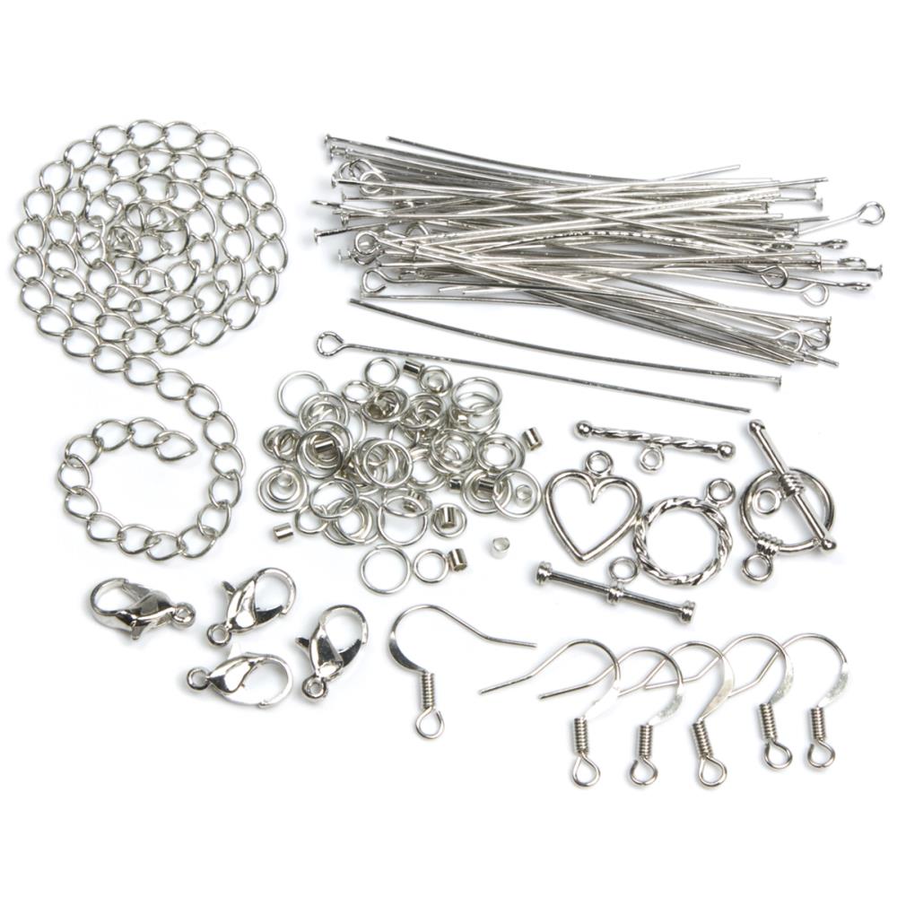 Jewelry Basics Metal Findings - Silver Starter Pack