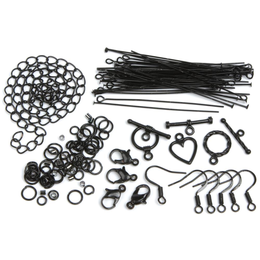 Jewelry Basics Metal Findings - Black Starter Pack