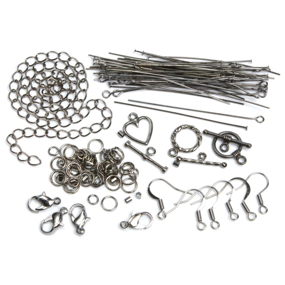 Jewelry Basics Metal Findings - Gunmetal Starter Pack