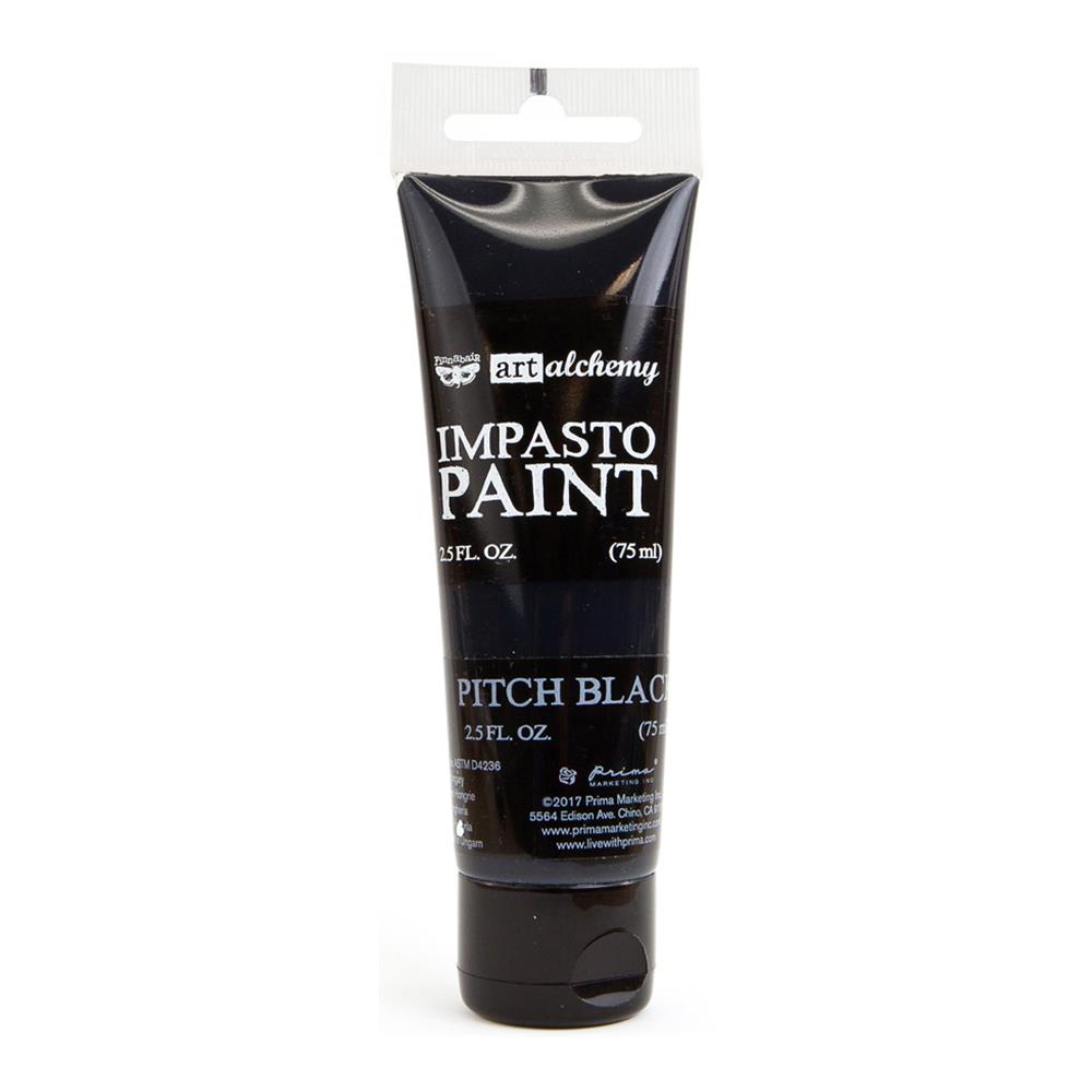 Finnabair Art Alchemy Impasto Paint 75ml - Pitch Black