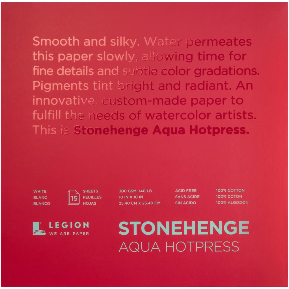Stonehenge Aqua Block Hotpress Pad 10X10 - White