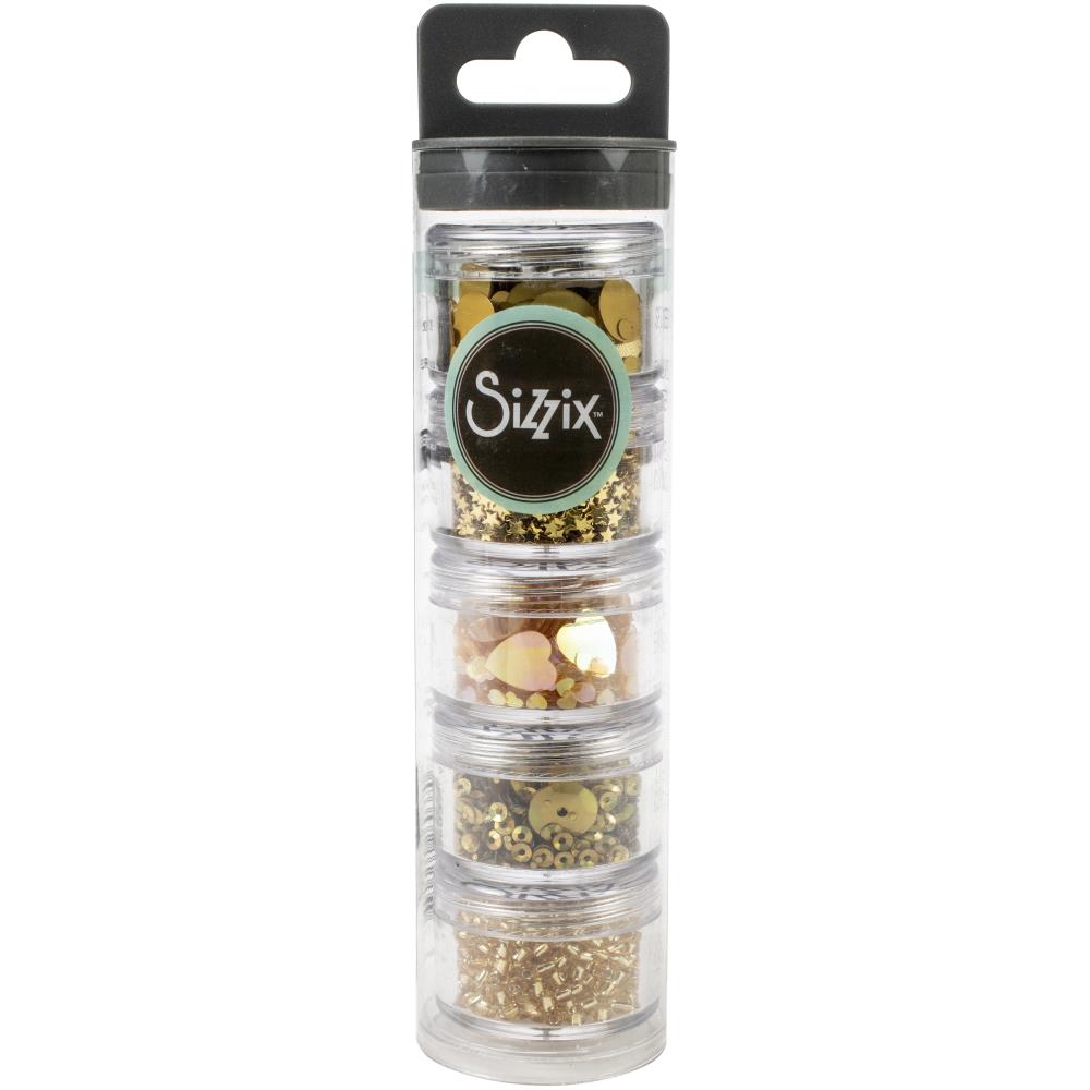 Sizzix Making Essential Sequins and Beads - Gold