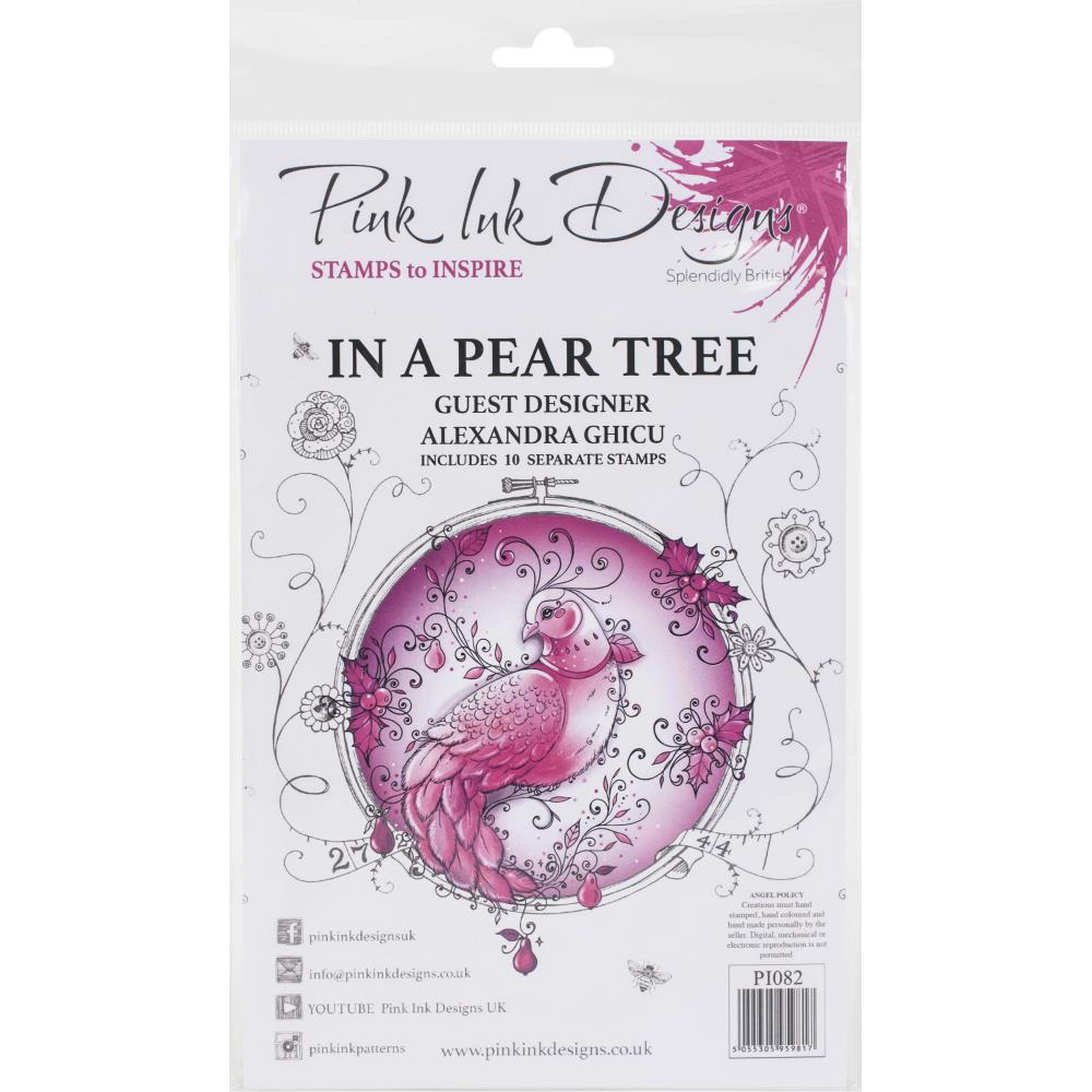 Pink Ink Designs A5 Clear Stamp Set - In A Pear Tree