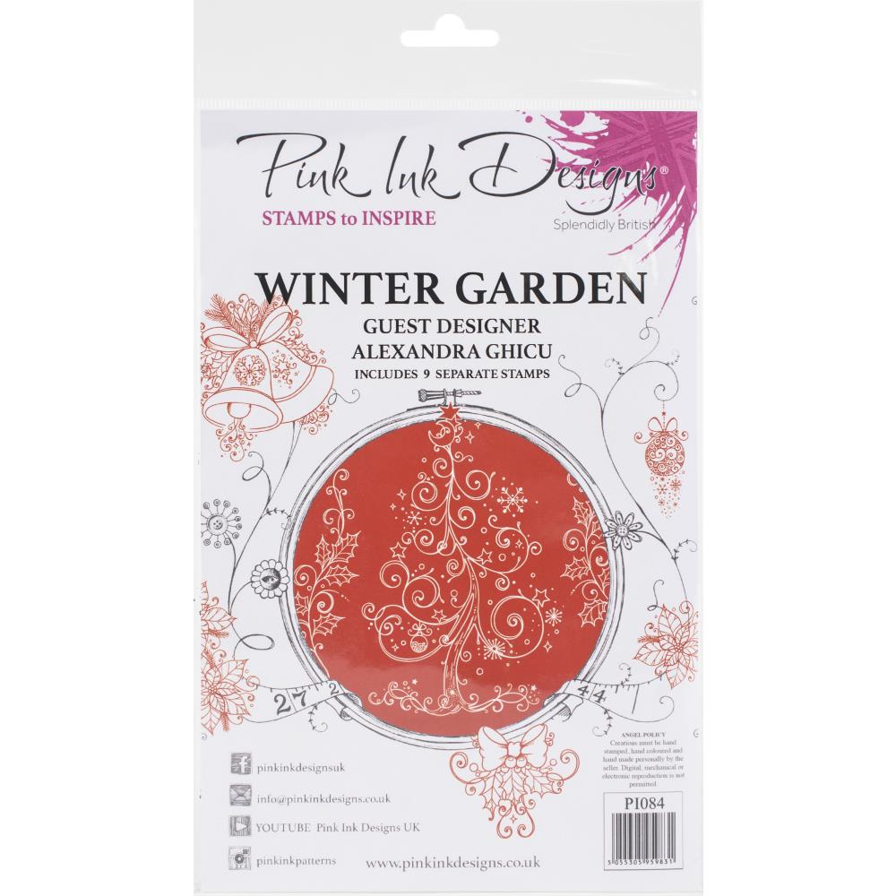 Pink Ink Designs A5 Clear Stamp Set - Winter Garden