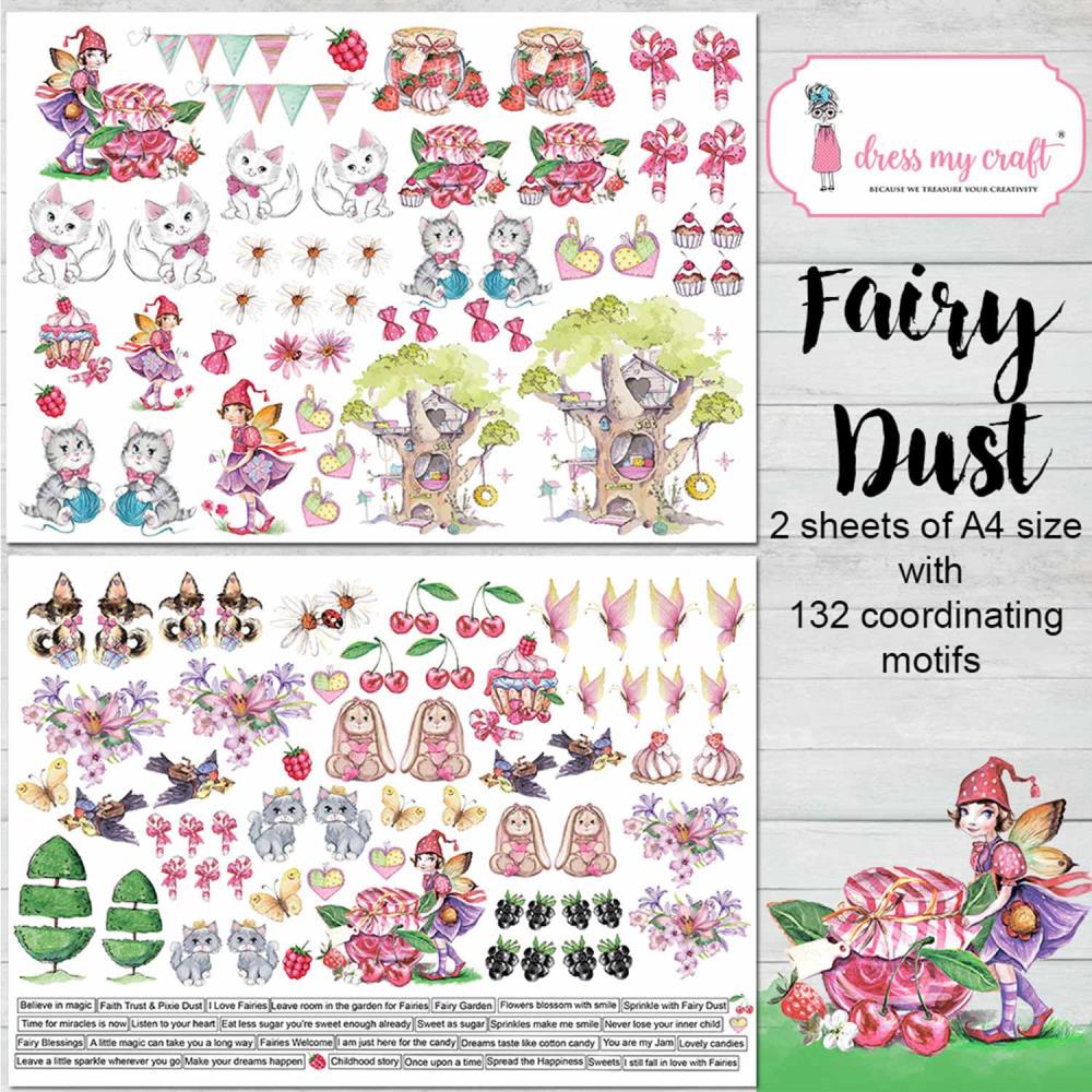 Dress My Craft Image Sheet 240gsm A4 - Fairy Dust