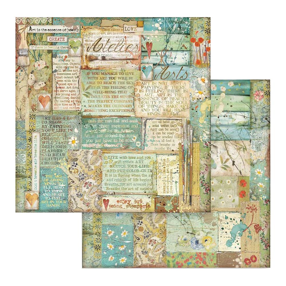 Stamperia Double-Sided Paper Pad - 8x8 - Atelier Des Arts2