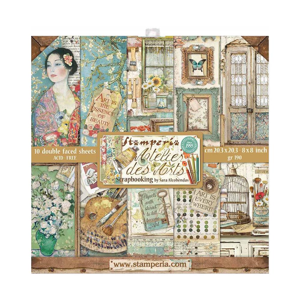 Stamperia Double-Sided Paper Pad - 8x8 - Atelier Des Arts