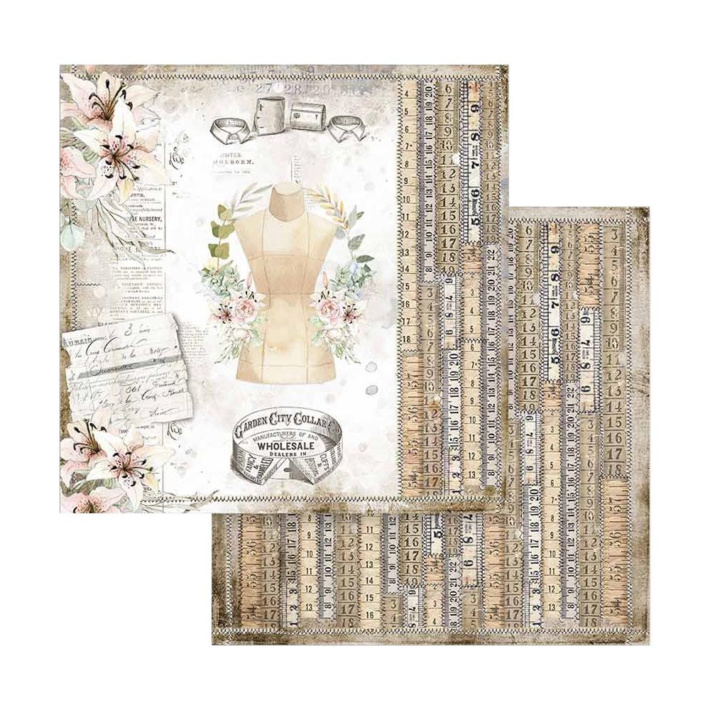Stamperia Double-Sided Paper Pad - 8x8 - Romantic Threads3