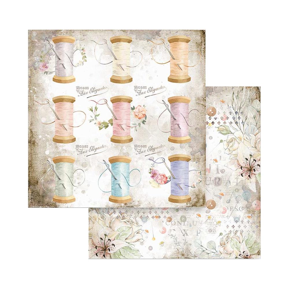 Stamperia Double-Sided Paper Pad - 8x8 - Romantic Threads4