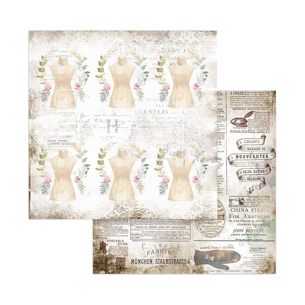 Stamperia Double-Sided Paper Pad - 8x8 - Romantic Threads5