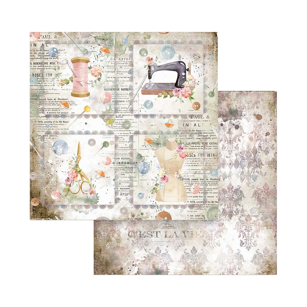 Stamperia Double-Sided Paper Pad - 8x8 - Romantic Threads6