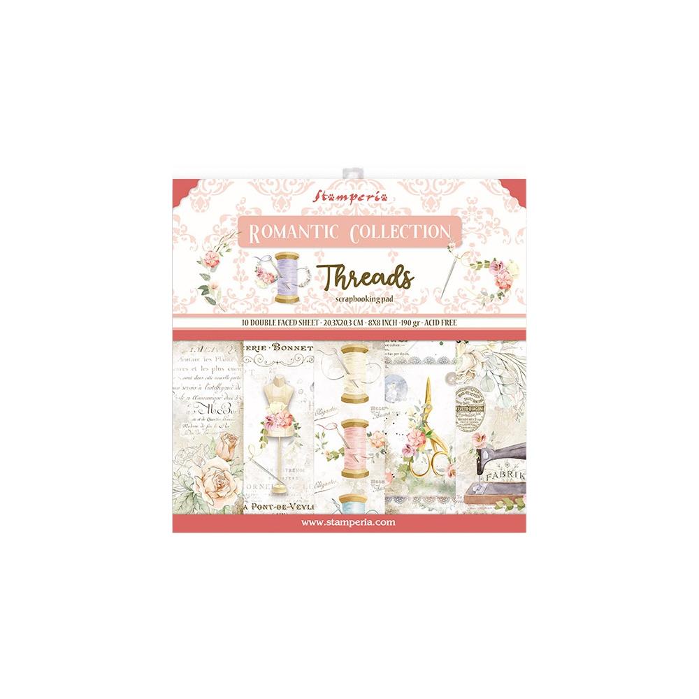 Stamperia Double-Sided Paper Pad - 8x8 - Romantic Threads