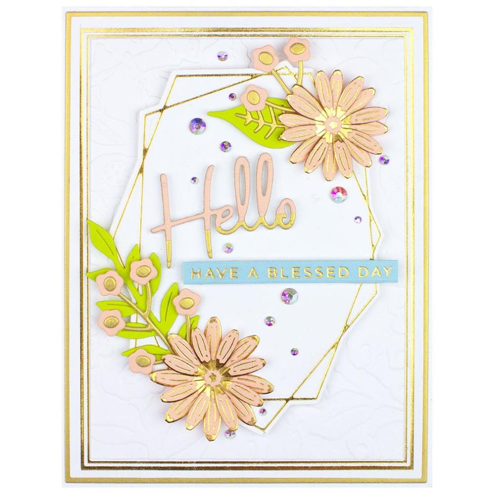 Spellbinders Glimmer Hot Foil Plate and Die Set - Mini Everyday Sentiments