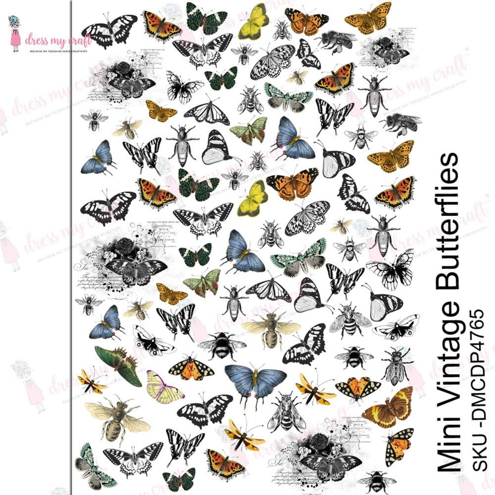 Dress My Craft Transfer Me Sheet A4 - Mini Vintage Butterflies