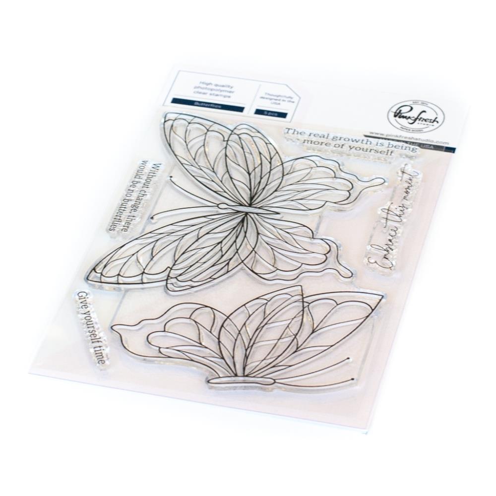 Pinkfresh Studio Clear Stamp Set - Butterflies