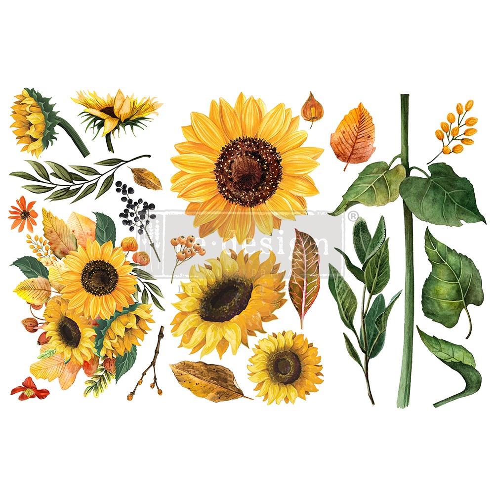 Prima Marketing Re-Design Decor Transfers - Sunflower Afternoon