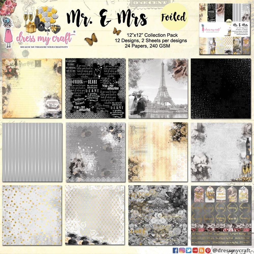 Dress My Craft Collection Pack 12x12 - Mr. & Mrs
