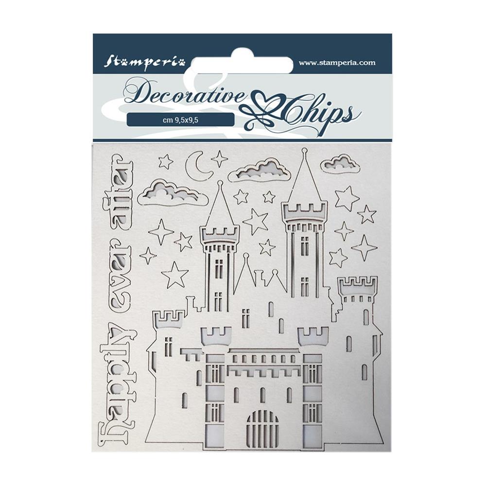 Stamperia Decorative Chips - Castle. Sleeping Beauty