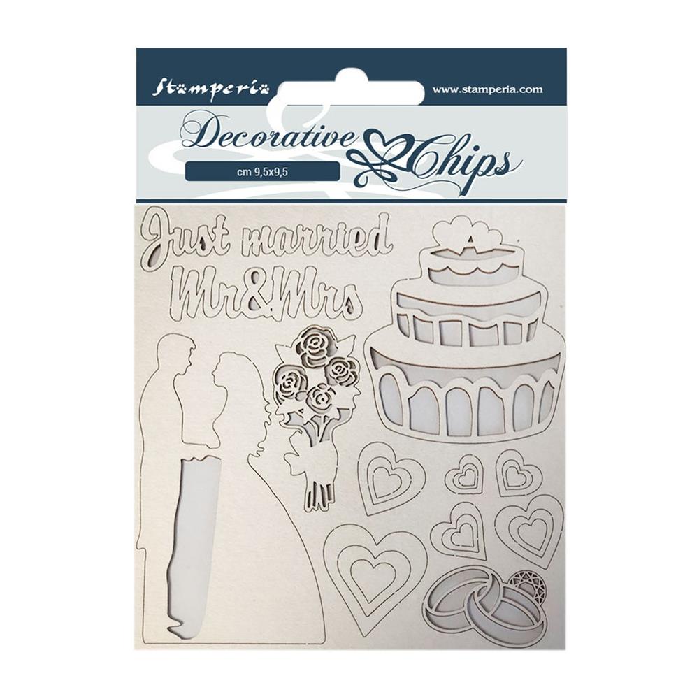 Stamperia Decorative Chips - Just Married. Sleeping Beauty