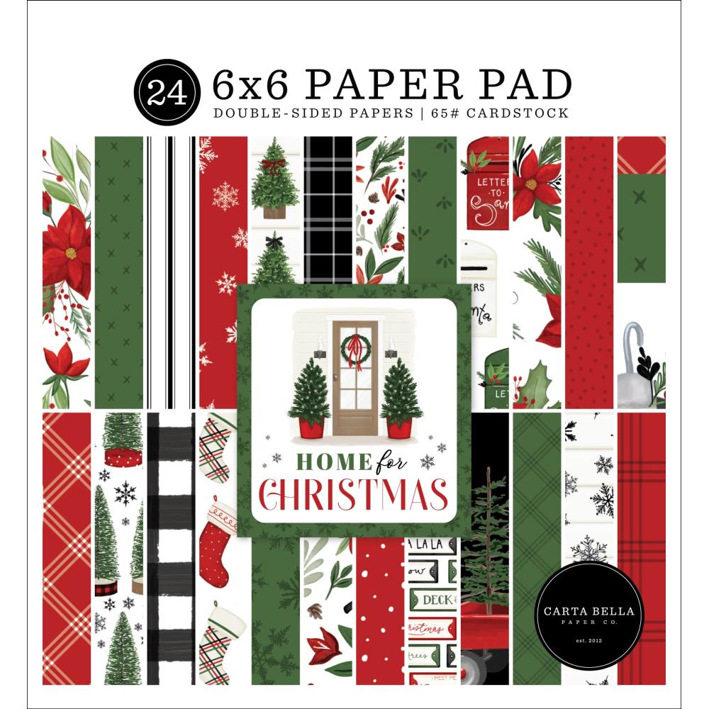 Carta Bella Double-Sided Paper Pad 6X6 - Home For Christmas
