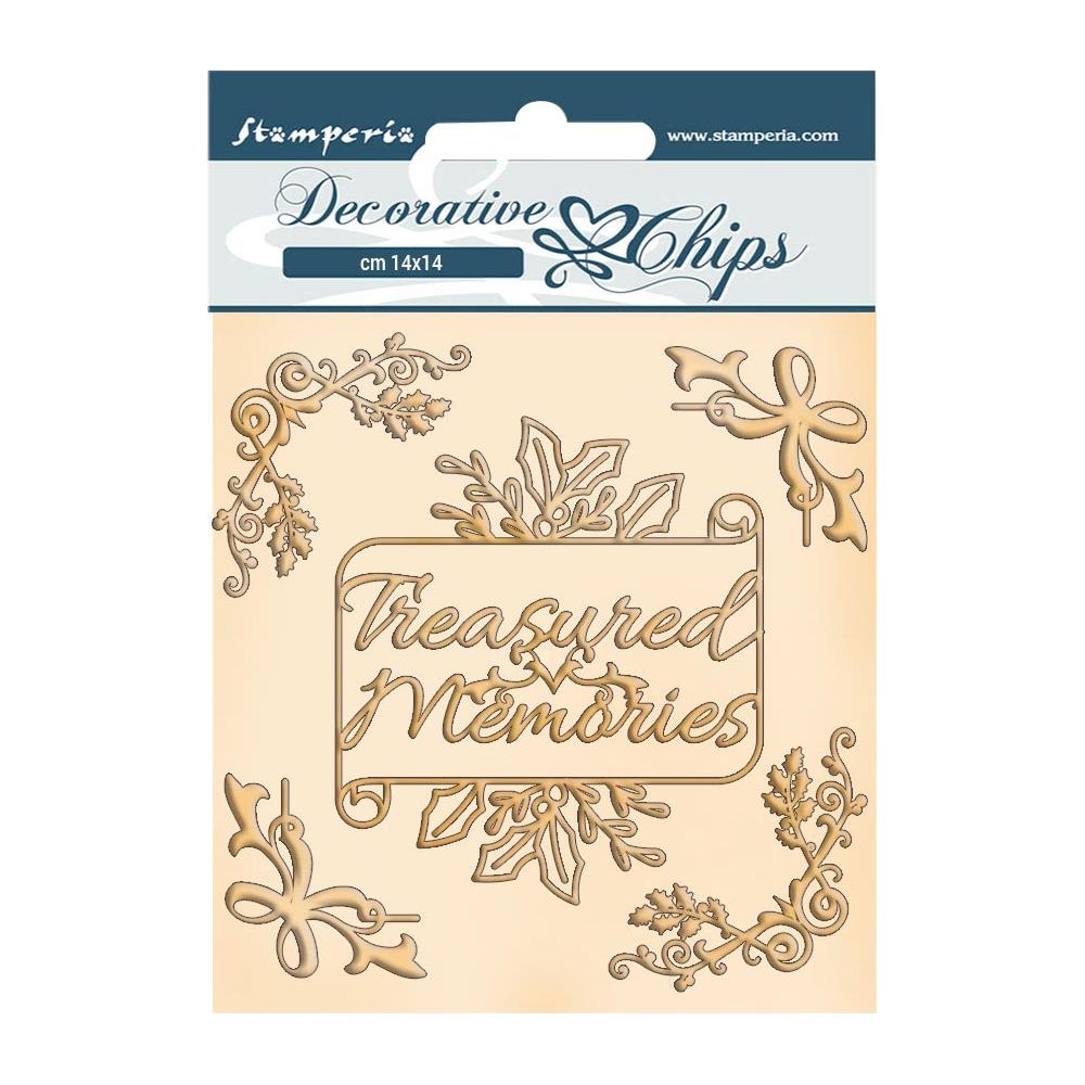 Stamperia Decorative Chips - Memories Romantic Christmas
