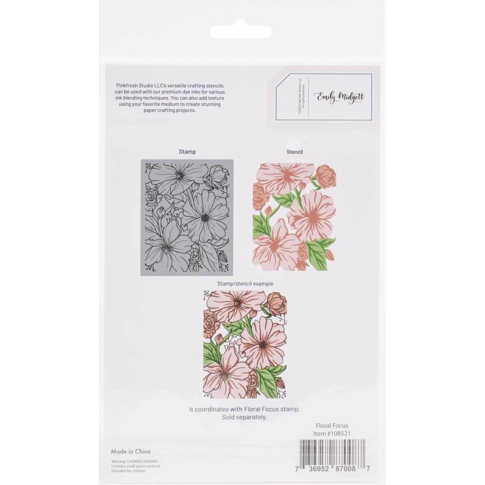 Pinkfresh Studio Stencils - Floral Focus Layering