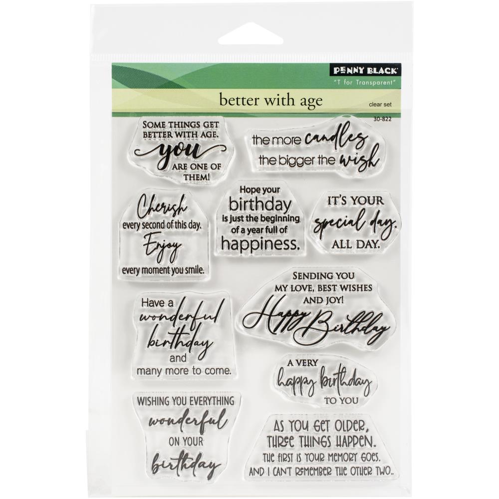 Penny Black Cling Clear Stamps - Better With Age