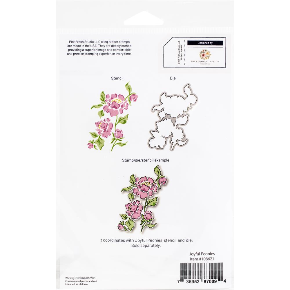 Pinkfresh Studio Clear Stamp Set - Joyful Peonies