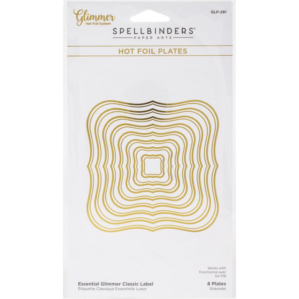 Spellbinders Glimmer Hot Foil Plate - Essential Glimmer Classic Label