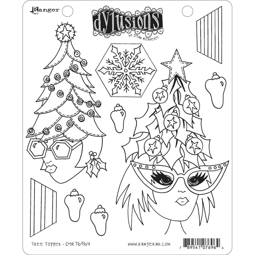 Dyan Reaveleys Dylusions Cling Stamp Collections - Hats Off To Christmas